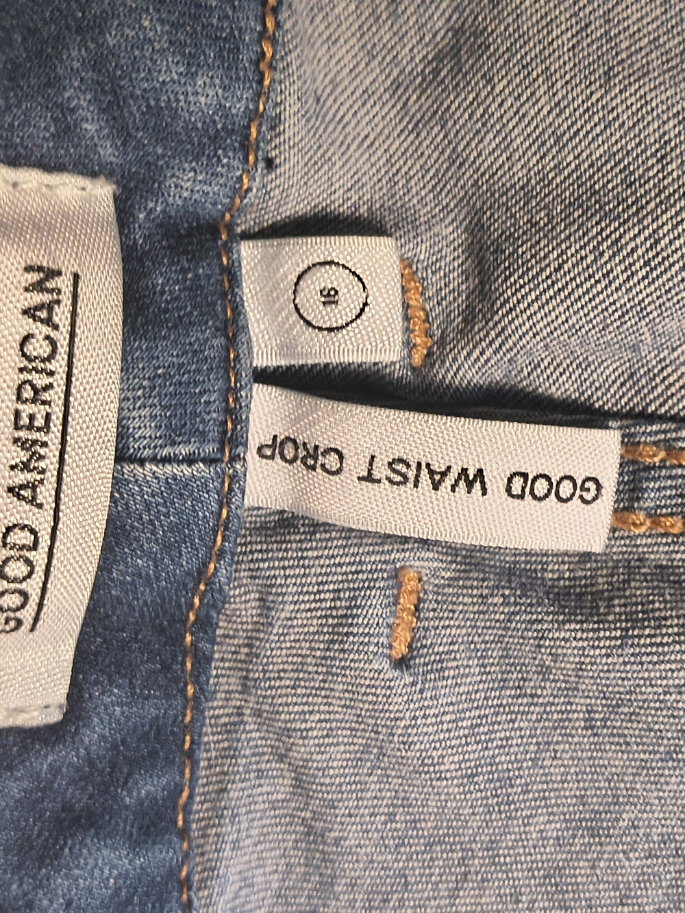 Good American Good Waist Crop Skinny Jeans Size 16/31 Blue High Rise Stretch - Picture 11 of 16